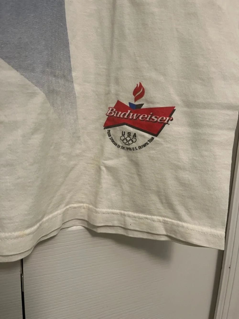 Champion Vintage USA Olympic Rings Graphic Tee - White, Red, Blue, Gold large - Picture 2 of 9